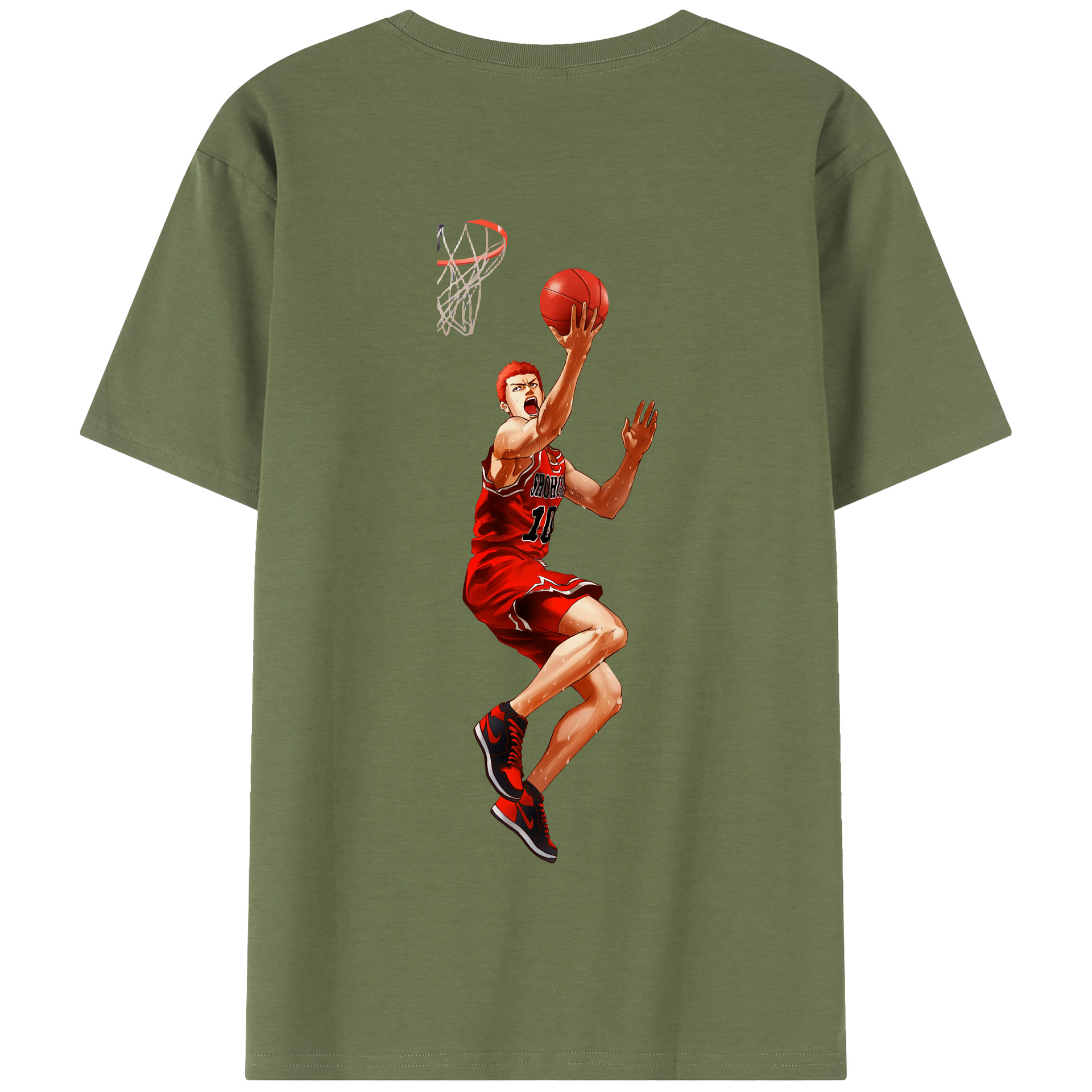 SLAM DUNK／スラムダンク 綿100％半袖Tシャツ（背面プリント）